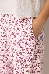 PixieGirl Petite Women's Pink Animal Print Wide Leg Trousers | PixieGirl  4
