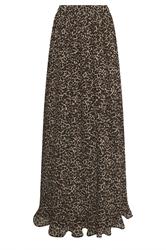 LTS Tall Women's Brown Leopard Print Pleated Maxi Skirt | Long Tall Sally 5