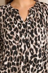 EVANS Plus Size Brown Animal Print Jersey Top | Evans  4