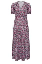 M&Co Petite Pink Ditsy Floral Print Maxi Wrap Dress