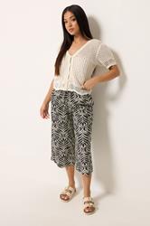 M&Co Petite Black Abstract Print Culottes | M&Co 1