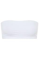 YOURS Curve White Seamless Padded Non-Wired Bandeau Bra