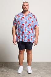 BadRhino Big & Tall Blue Koi Fish Print Shirt | BadRhino 2