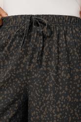 M&Co Petite Brown Animal Print Wide Leg Culottes | M&Co 4