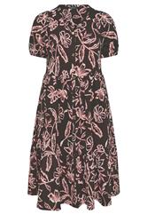 EVANS Plus Size chocolate Brown Floral Tiered Dress | Evans 5