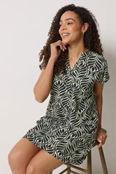 M&Co Women's Black Leaf Print Mini Dress | M&Co 3