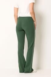 LTS Tall Women's Olive Green Side Stripe Cotton Flared Leggings | Long Tall Sally 2