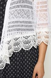 YOURS Plus Size White Waterfall Cardigan | Yours Clothing 4