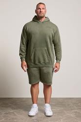 BadRhino Big & Tall Green Sun Bleached Hoodie & Short Set  2