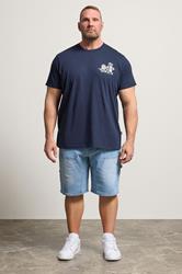 BadRhino Big & Tall Navy Blue Cartoon Golf T-Shirt | BadRhino 2