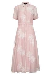 STAR Pink Embroidered Shirt Dress