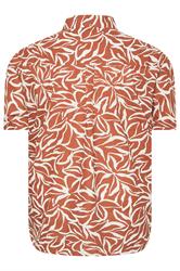 BadRhino Big & Tall Clay Orange Leaf Print Shirt | BadRhino 8