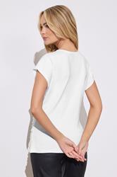 M&Co 2 PACK White & Navy Short Sleeve Wrap Tops | M&Co 6