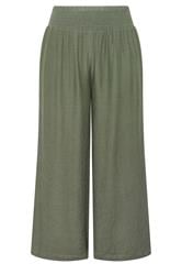 EVANS Curve Khaki Green Wide Leg Trouser