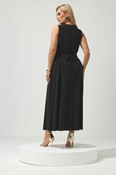 YOURS LONDON Plus Size Black Abstract Knot Detail Dress | Yours Clothing 2