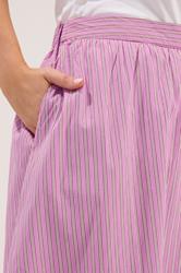 YOURS Plus Size Pink Stripe Midi Skirt | Yours Clothing 5