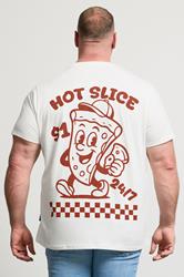 BadRhino Big & Tall Off White Hot Slice Graphic T-Shirt | BadRhino 4