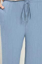 YOURS Plus Size Light Blue Crinkle Culottes | Yours Clothing 4
