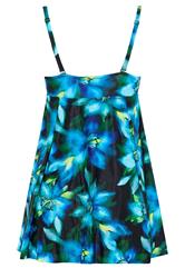 M&Co Blue Blurred Floral Print Knot Front Swimdress | M&Co 7