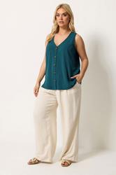 YOURS Plus Size Teal Green Waistcoat | Yours Clothing 5