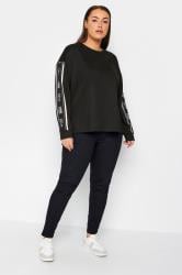 Evans Black Evans Sports Stripe Sweatshirt 1