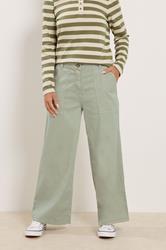 M&Co Petite Sage Green Midrise Wide Leg Cargo Trousers | M&Co 3