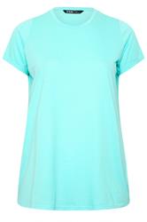 YOURS Camiseta básica azul lisa