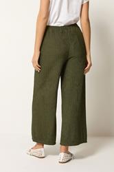 M&Co Khaki Green Wide Leg Cropped Trousers | M&Co 4