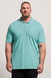 Ben Sherman Big & Tall Blush Pink Signature Pique Polo Shirt | BadRhino 1