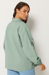 YOURS Plus Size Blue Utility Shacket | Yours Clothing 5