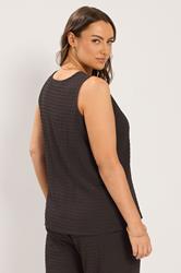 YOURS Plus Size Chocolate Brown Textured Waistcoat | Yours Clothing 4