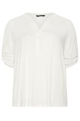 YOURS Curve White Placket Shirt