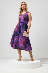 YOURS LONDON Plus Size Purple Abstract Print Skater Dress | Yours Clothing 3