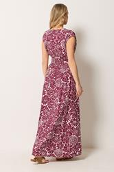LTS Tall Women's Red Floral Cotton Wrap Maxi Dress | Long Tall Sally 2