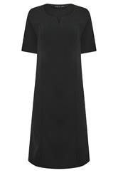M&Co Black Notch Neck Dress | M&Co 5