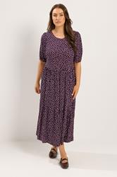 YOURS Plus Size Polka Dot Maxi Dress | Yours Clothing 1