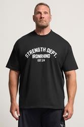 IronRhino Big & Tall Black Strength Dept T-Shirt | BadRhino 3
