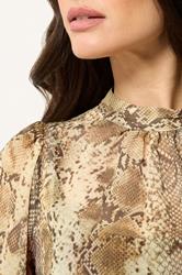 M&Co Brown Snake Print Blouse | M&Co 4
