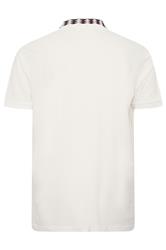 Ben Sherman Big & Tall White Pique Polo Shirt | BadRhino 4