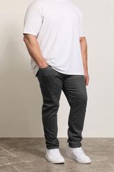 D555 Black Tapered Stretch Jeans | BadRhino 3