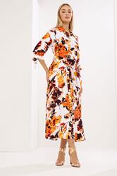 STAR Orange Abstract Print Shirt Dress | StarByJM 3