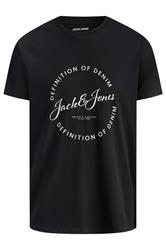 JACK & JONES Big & Tall Black Circle Logo Print T-Shirt