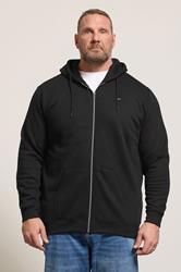 BadRhino Big & Tall Black Zip Through Hoodie | BadRhino 3