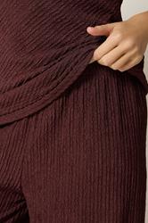 M&Co Rust Brown Textured Top and Trousers Set | M&Co 4