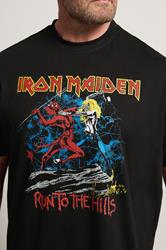 BadRhino Big & Tall Black Extra Long Iron Maiden Graphic T-Shirt | BadRhino 4