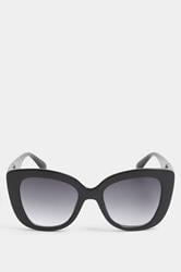 Black Cat Eye Oversized Sunglasses | Yours Clothing 2