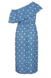LIMITED COLLECTION Plus Size Blue Polka Dot Frill Dress | Yours Clothing 6