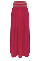 LTS Tall Berry Red Embroidered Waist Maxi Skirt