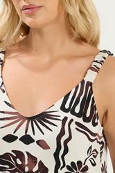 YOURS Plus Size Ivory White Abstract Throw On Dress |  Yours Clothing 4