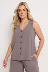 YOURS Plus Size Light Purple Waistcoat | Yours Clothing 3
